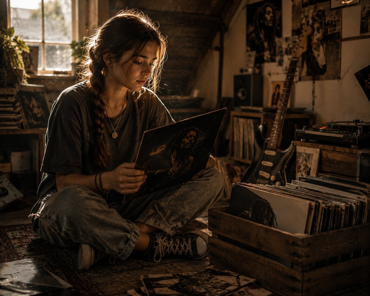 Lena Roots im Plattenladen