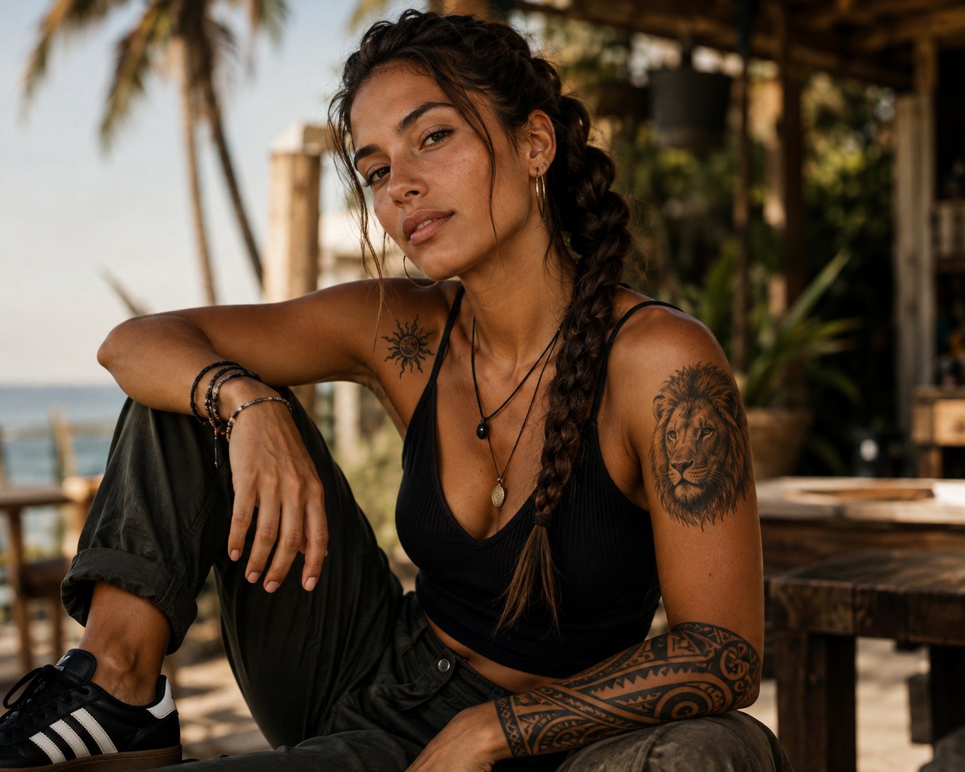 Lena Roots mit E-Gitarre auf der Bühne